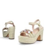 basisluis vrouwen Menbur 0RLN1295 beige hoge hakken - Image 7