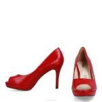 villadose vrouwen Menbur 0RLN2100 rood middelhoge en lage hakken - Image 4