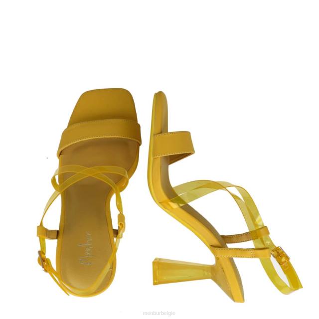 lupus vrouwen Menbur 0RLN2520 geel sandalen